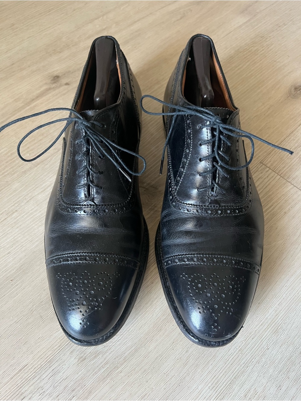 ALDEN 909 Wingtip Cap-Toe Black Lace-Up Oxford -11.5 B/D